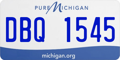 MI license plate DBQ1545