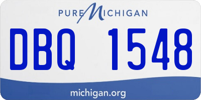 MI license plate DBQ1548