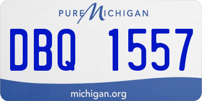 MI license plate DBQ1557