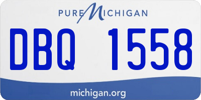 MI license plate DBQ1558