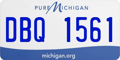 MI license plate DBQ1561
