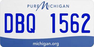 MI license plate DBQ1562