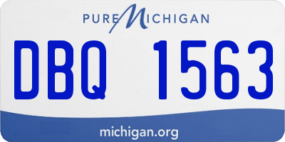 MI license plate DBQ1563