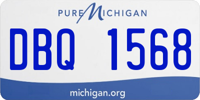 MI license plate DBQ1568