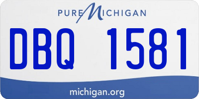 MI license plate DBQ1581