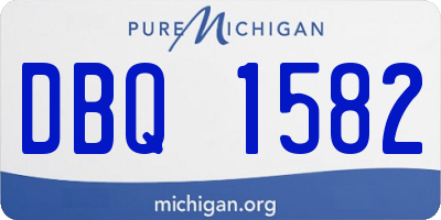 MI license plate DBQ1582