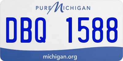 MI license plate DBQ1588