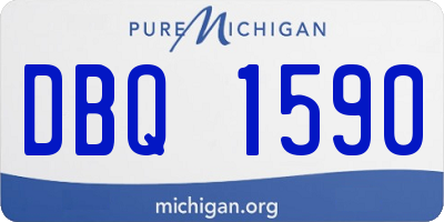 MI license plate DBQ1590