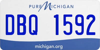 MI license plate DBQ1592
