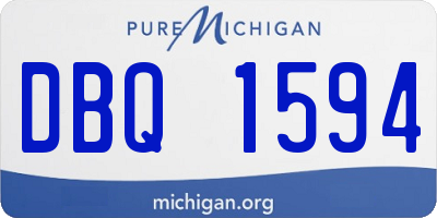 MI license plate DBQ1594
