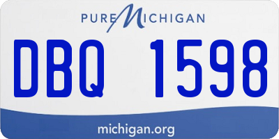 MI license plate DBQ1598