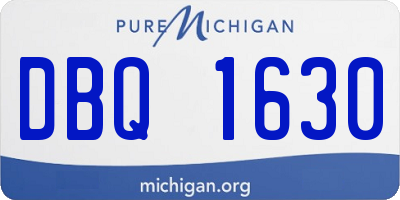 MI license plate DBQ1630
