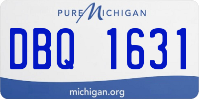 MI license plate DBQ1631