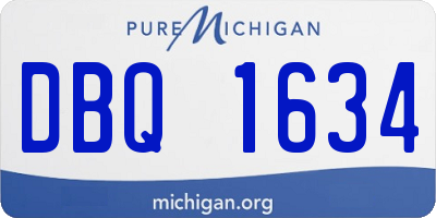 MI license plate DBQ1634