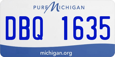 MI license plate DBQ1635