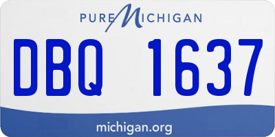 MI license plate DBQ1637