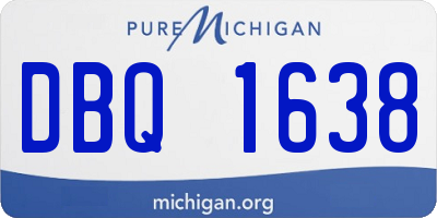 MI license plate DBQ1638