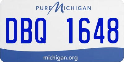 MI license plate DBQ1648