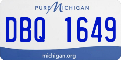 MI license plate DBQ1649