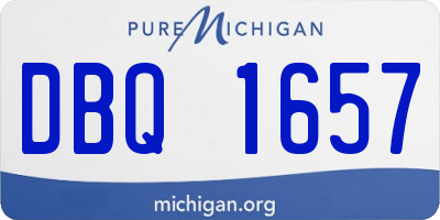 MI license plate DBQ1657