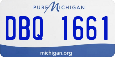 MI license plate DBQ1661