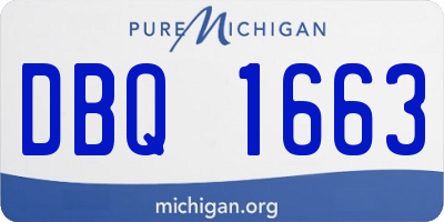 MI license plate DBQ1663