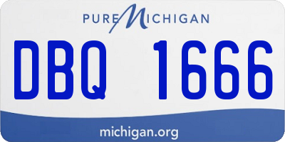MI license plate DBQ1666