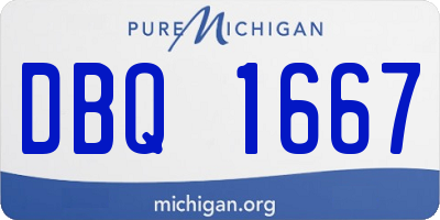 MI license plate DBQ1667