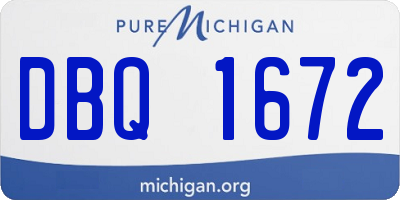 MI license plate DBQ1672