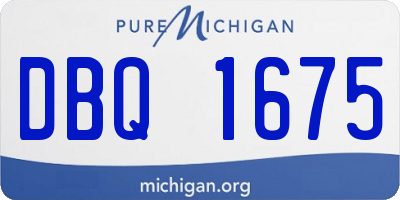 MI license plate DBQ1675