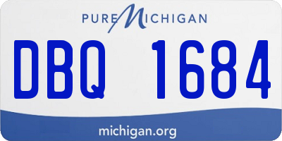 MI license plate DBQ1684