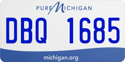 MI license plate DBQ1685