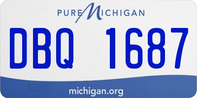 MI license plate DBQ1687
