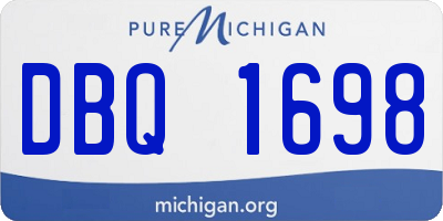 MI license plate DBQ1698