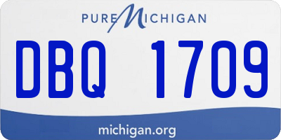 MI license plate DBQ1709