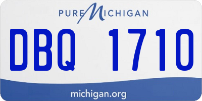 MI license plate DBQ1710