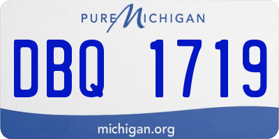 MI license plate DBQ1719