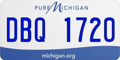 MI license plate DBQ1720