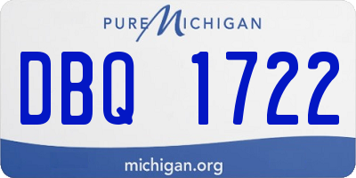 MI license plate DBQ1722