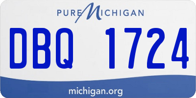 MI license plate DBQ1724