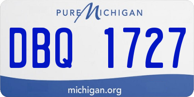 MI license plate DBQ1727