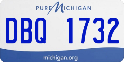 MI license plate DBQ1732
