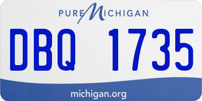 MI license plate DBQ1735