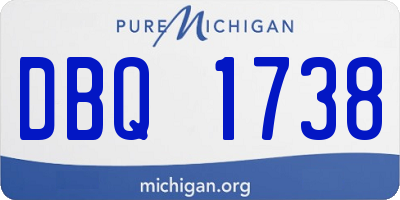 MI license plate DBQ1738