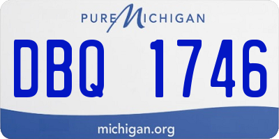 MI license plate DBQ1746