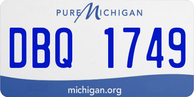 MI license plate DBQ1749