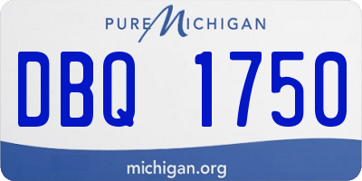 MI license plate DBQ1750