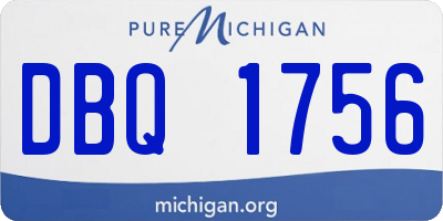 MI license plate DBQ1756