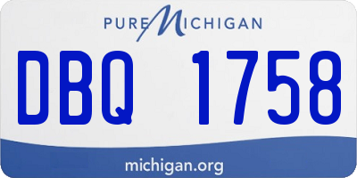 MI license plate DBQ1758