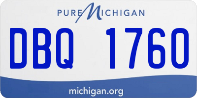 MI license plate DBQ1760